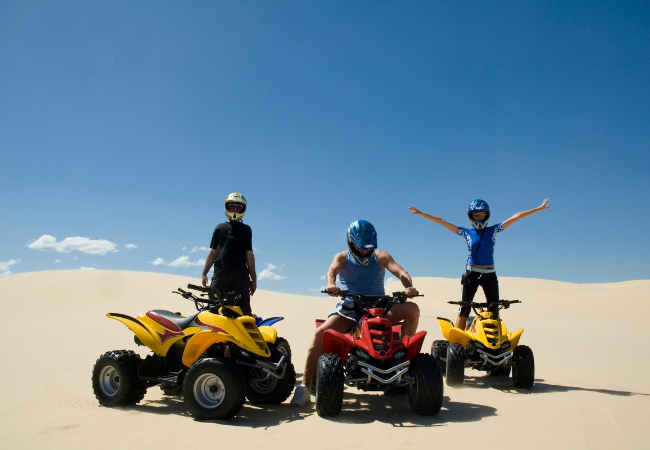 3 Sand buggies with 3 people