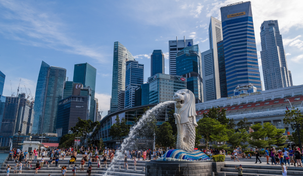 Lion water fountain - Singapore city