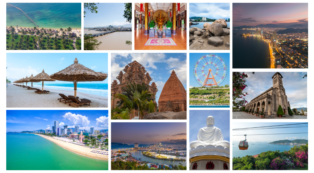 A collage of places in Nha Trang