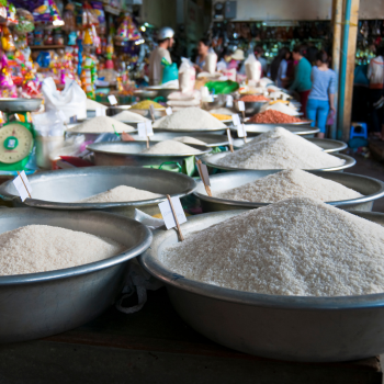 Rice market stall in Nha Trang